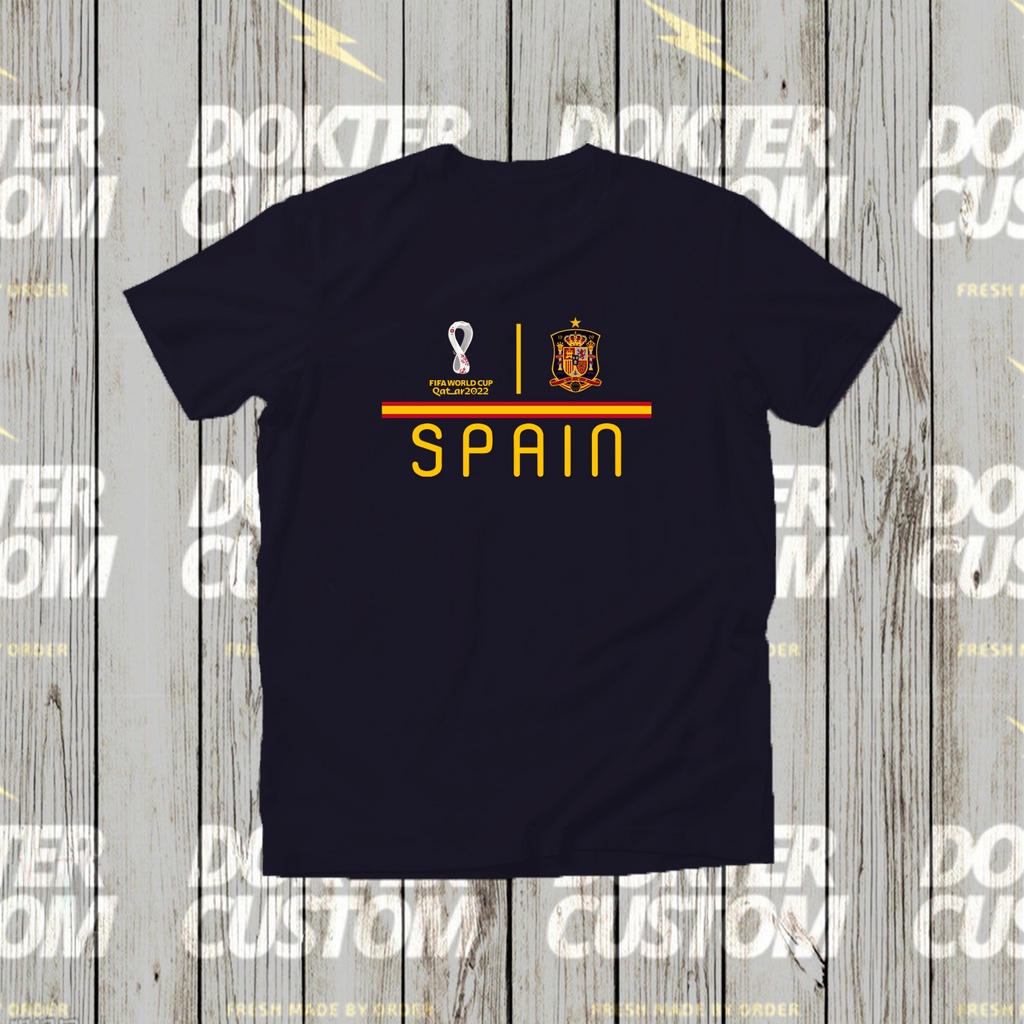 Piala Dunia Qatar 2022 / Kaos Baju Piala Dunia 2022 / Kaos Piala Dunia Spanyol / Baju Piala Dunia Sp