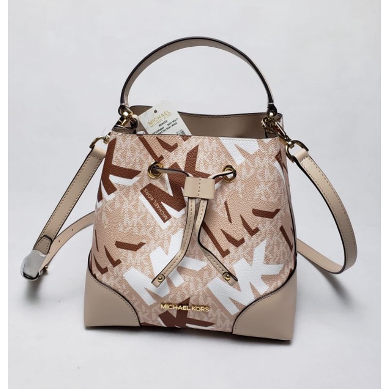 Authentic MK mercer med drawsting bucket bag