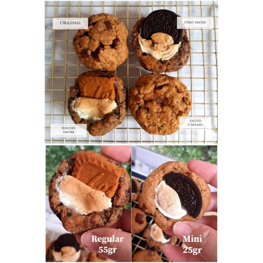 

Home Baked Cookies Crunchy outside & Chewy Inside, dengan bahan premium full butter + coklat callebaut. freshly baked dari surabaya