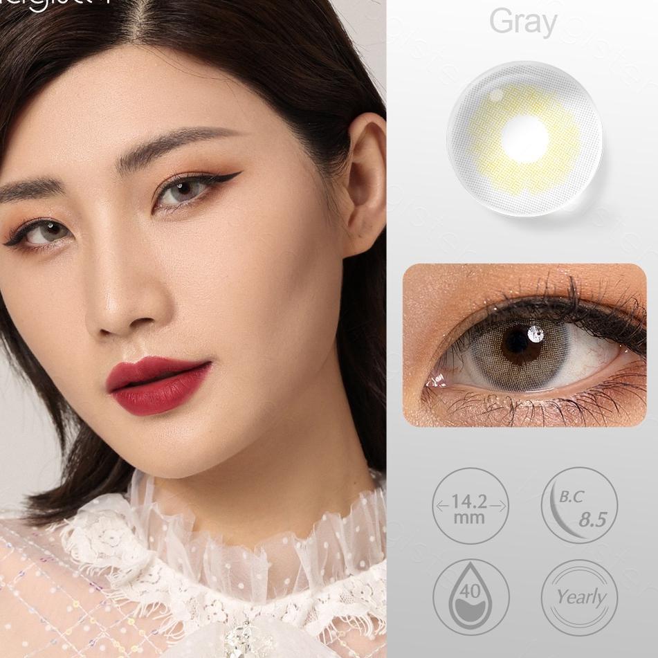 Softlens Mata Normal, softlens grey ,diameter 14.00mm  Lensa Kontak Bergaya,Soflens Murah Lensa Warn