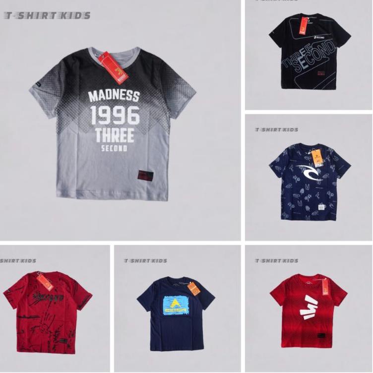 KAOS ANAK UMUR 4- 9 tahun BAJU DISTRO 3SECOND THREE SECOND KIDS ▫ DLS.18Oc22ᴿ