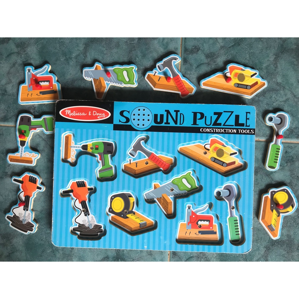 Melissa Doug Sound Puzzle Construction Tools