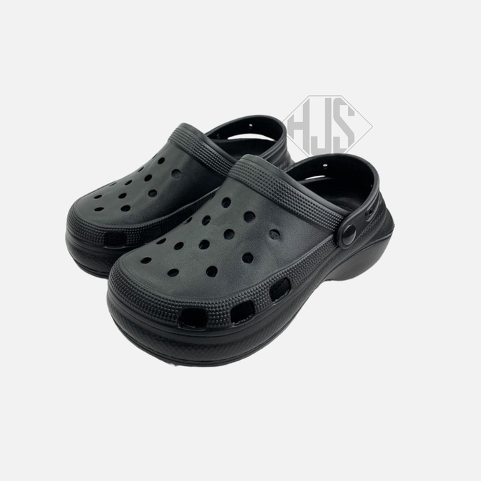 Sandal Wanita Slip On Baim Fuji Polos Viral Jibbitz Sandal CROCS Cewek Sandal Cewek Selop Wedges Platform Phylon Stiker 3D Warna
