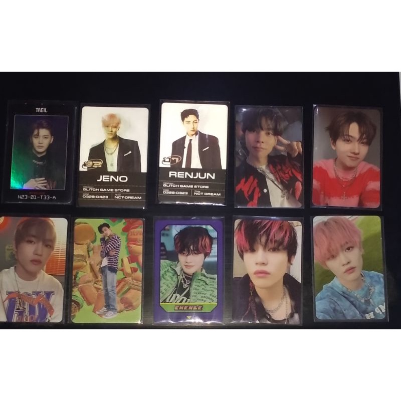 LENTI JENO RENJUN SCARTCH, PC JISUNG CHENLE JOHNNY, AR CLIP JAEMIN, ACCES CARD TAEIL