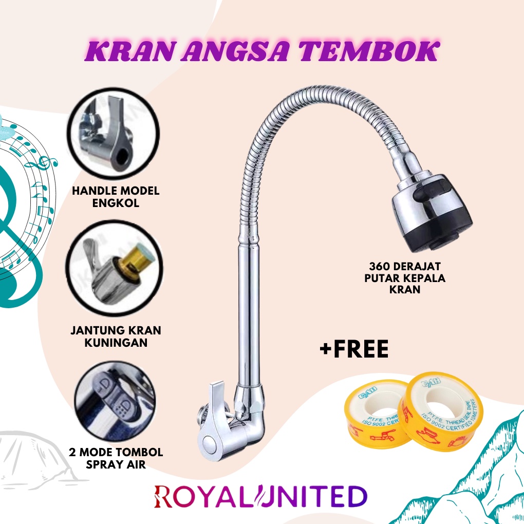 TERMURAH Kran Angsa Fleksibel Kepala On Off Cuci Piring Keran Sink Stainless Stanlis Dapur Grosir Kran Angsa Fleksibel Kepala On Off Cuci Piring Keran Sink Stainless Stanlis Dapur Grosir / Kran Angsa Dapur Fleksibel / Flexible - 1/2 Inch  / Kran Angsa -KH