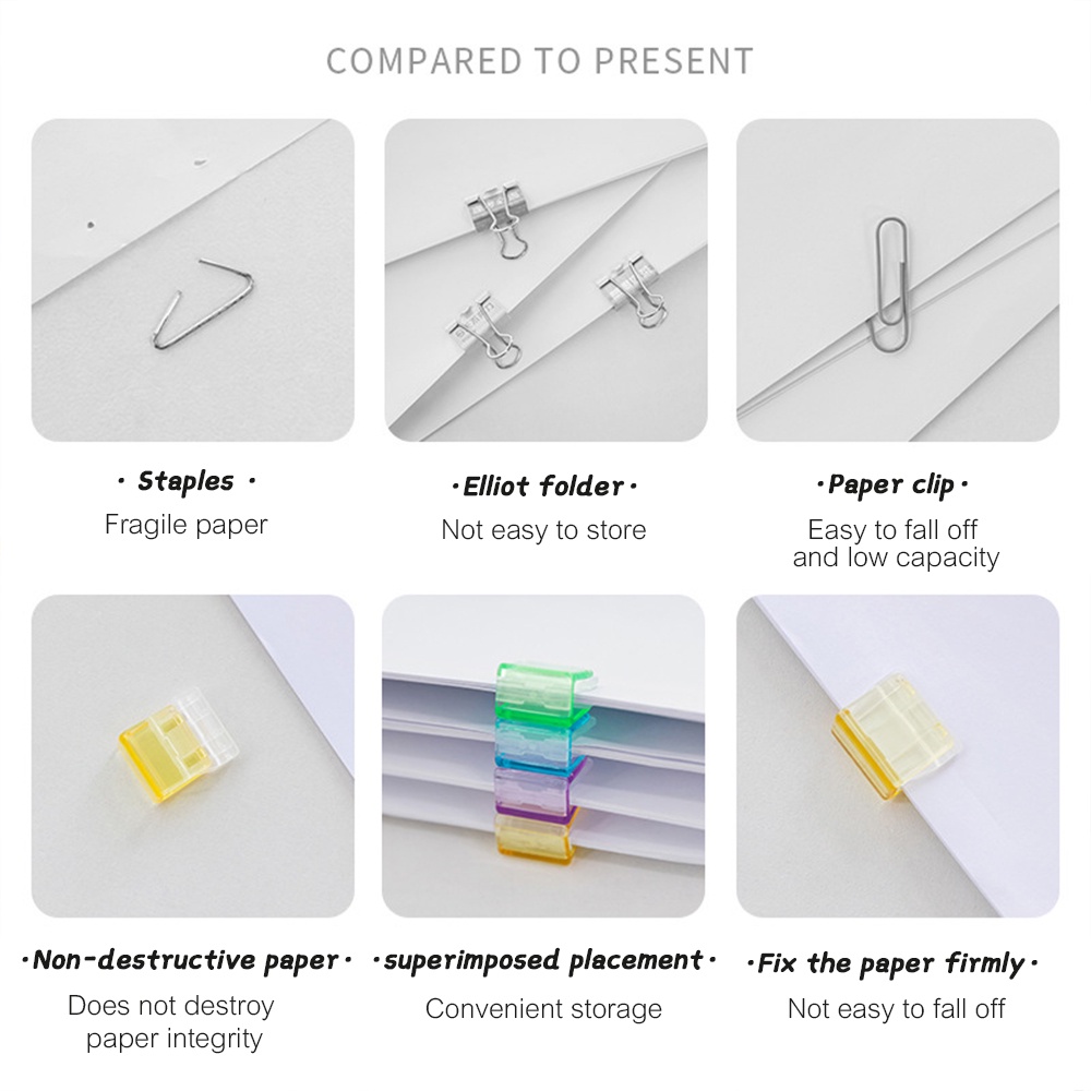 Color Random Candy Transparan Metal Bookmark File Index Page Folder push-push Clip Folder Mini Colorful Paper Clips Office Folder Informa Fixed Folder