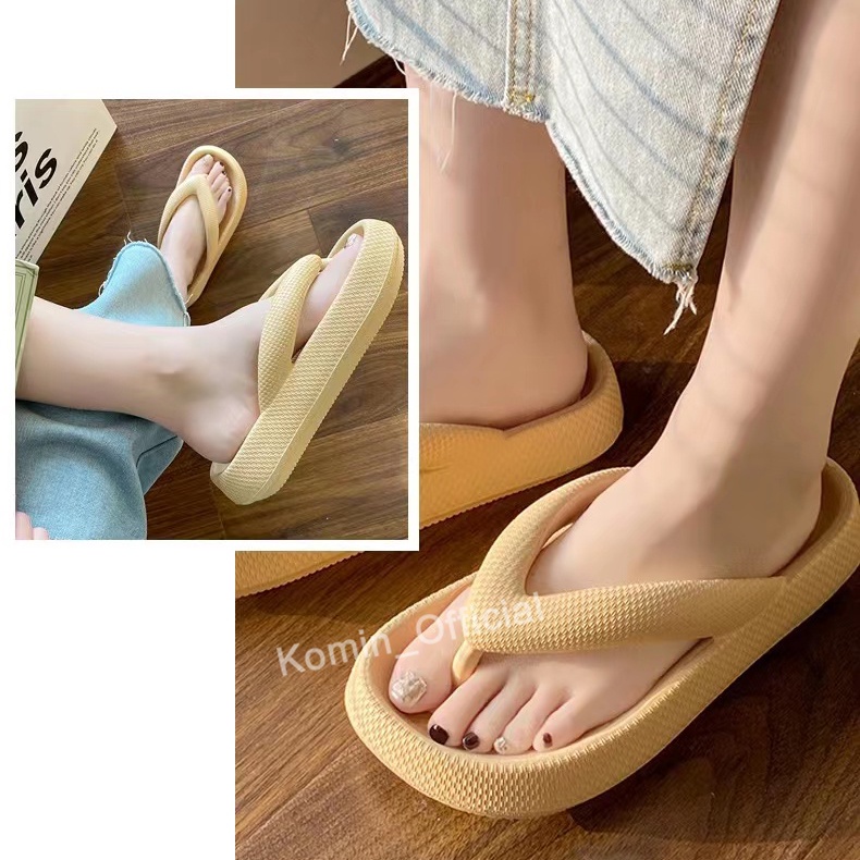 [36-41] Komin Sandal Japit Wanita Terbaru Sendal Japit Rumah Empuk Sandal Cewek Kekinian Korea Sendal Phylon Anti Slip