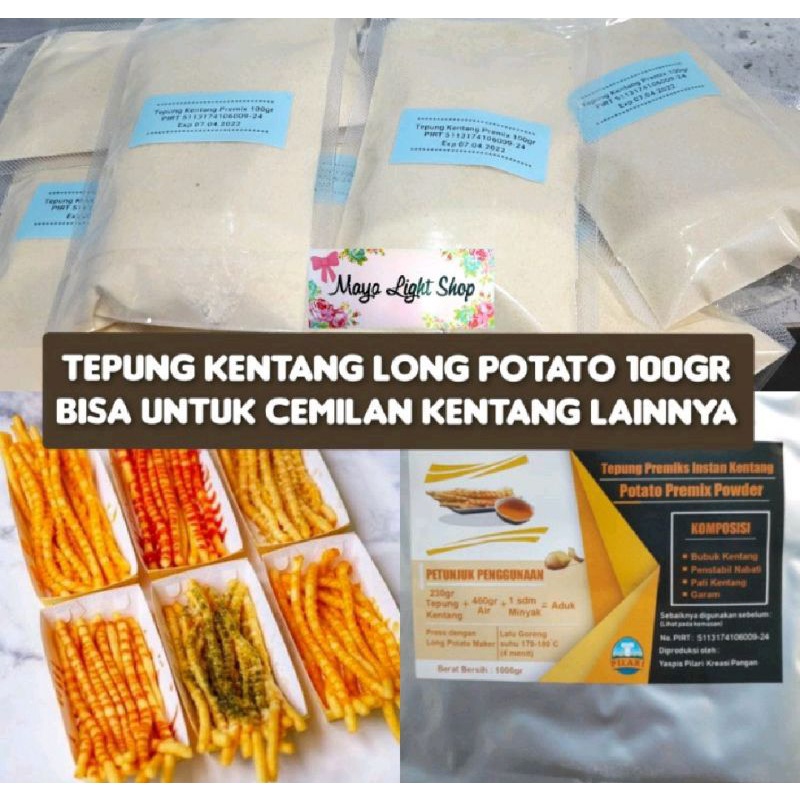 

Tepung kentang Long Potato isi 100gr original premium french fries flakes flour halal murah