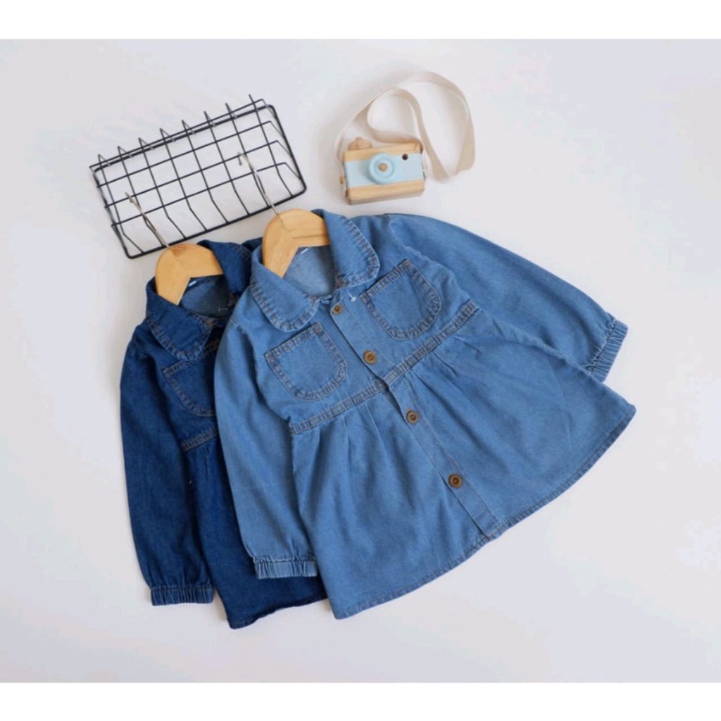 DRESS YOONA JEANS ANAK/DRESS ANAK PEREMPUAN/DRESS ANAK LUCU/BAJU ANAK