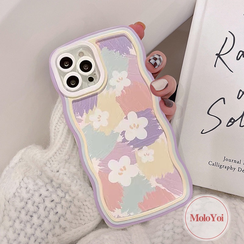 Casing Soft Case TPU Motif Lukisan Cat Minyak Bunga Untuk IPhone 7 / 8 + / XR / 11 / 14 / 12 / 13pro MAX / 6 / 6s / 14Plus / X / XS MAX / SE 2020