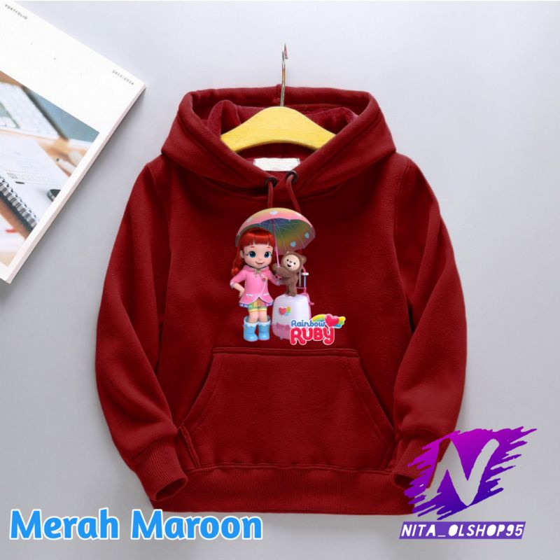 hoodie anak rainbow roby hoodie ruby rainbow