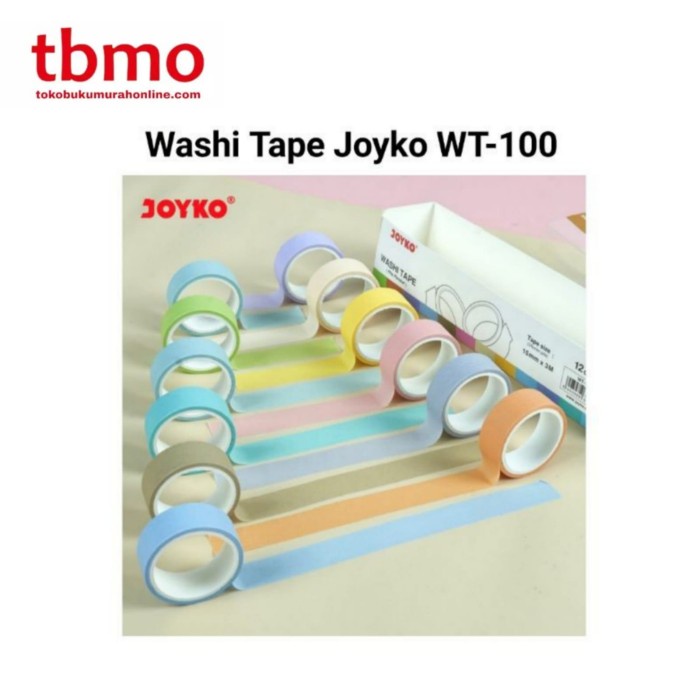 TBMO WASHI TAPE JOYKO WT-100 15MMX3M / ISOLASI KERTAS