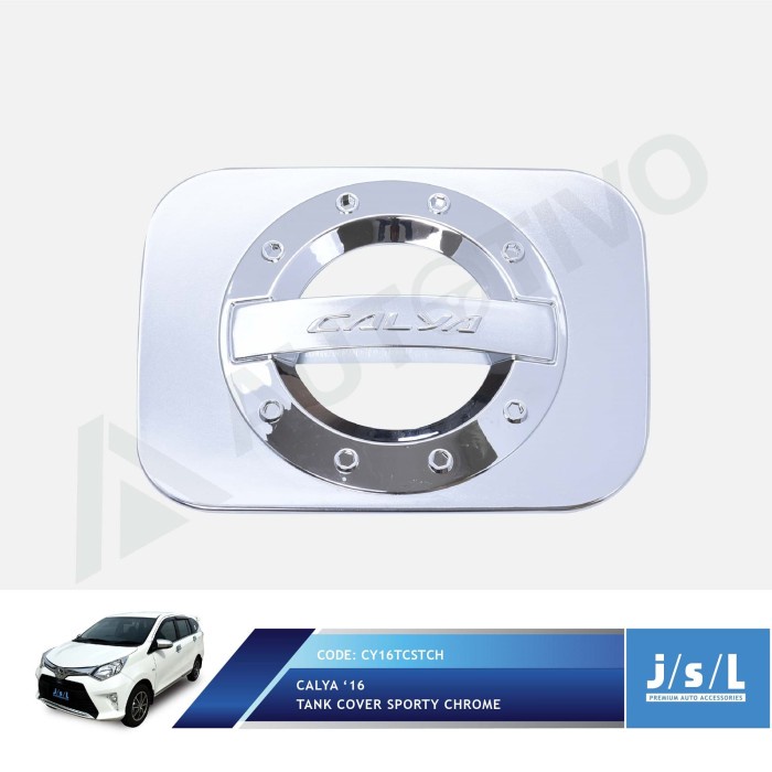 [READY] Toyota Calya Cover Tutup Bensin Jsl / Tank Cover Sporty Chrome / Perlengkapan Variasi Mobil 