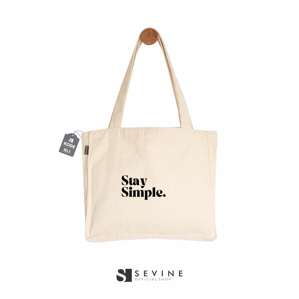 Sevine Totebag Kanvas Daisy Tas Wanita Tote Bag Dengan Kantong Laptop Kuliah Sekolah Kerja Quotes Aesthetic - KL