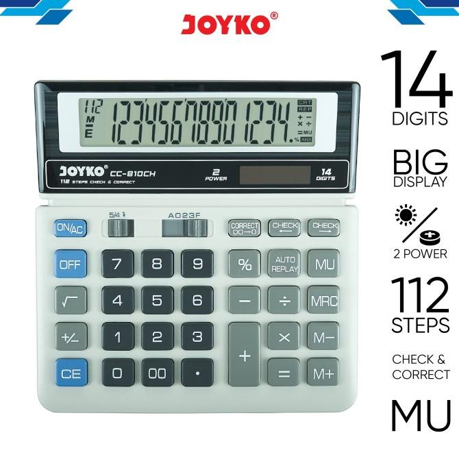 

[COD] Calculator / Kalkulator Joyko CC-810CH / 14 Digits / Check Correct KOMPLIT Kode 1358