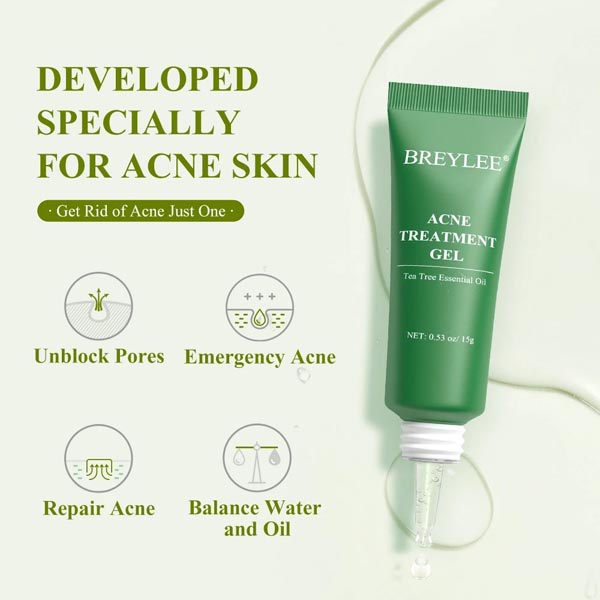 [BPOM] BREYLEE Tea Tree Acne Gel - Breylee Gel Perawatan Jerawat &amp; Komedo (15 gr)_Cerianti