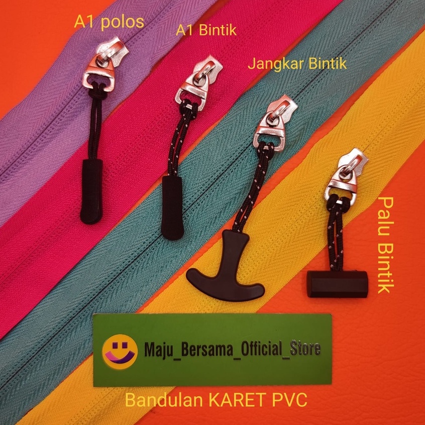 Buckle KARET PVC Import - Bandulan Kepala Resleting  - GS1