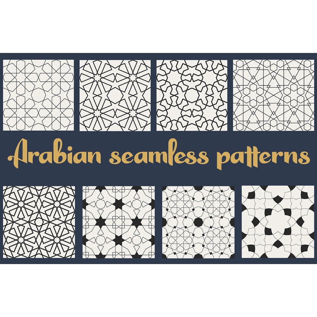 Set Of Traditional Arabian Patterns