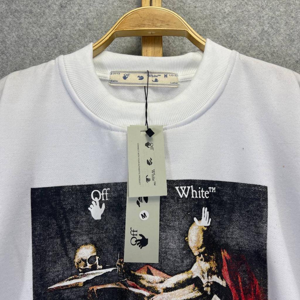 HOODIE SWEATER CREWNECK OFF WHITE CARAVAGGIO MIRROR FULLTAG