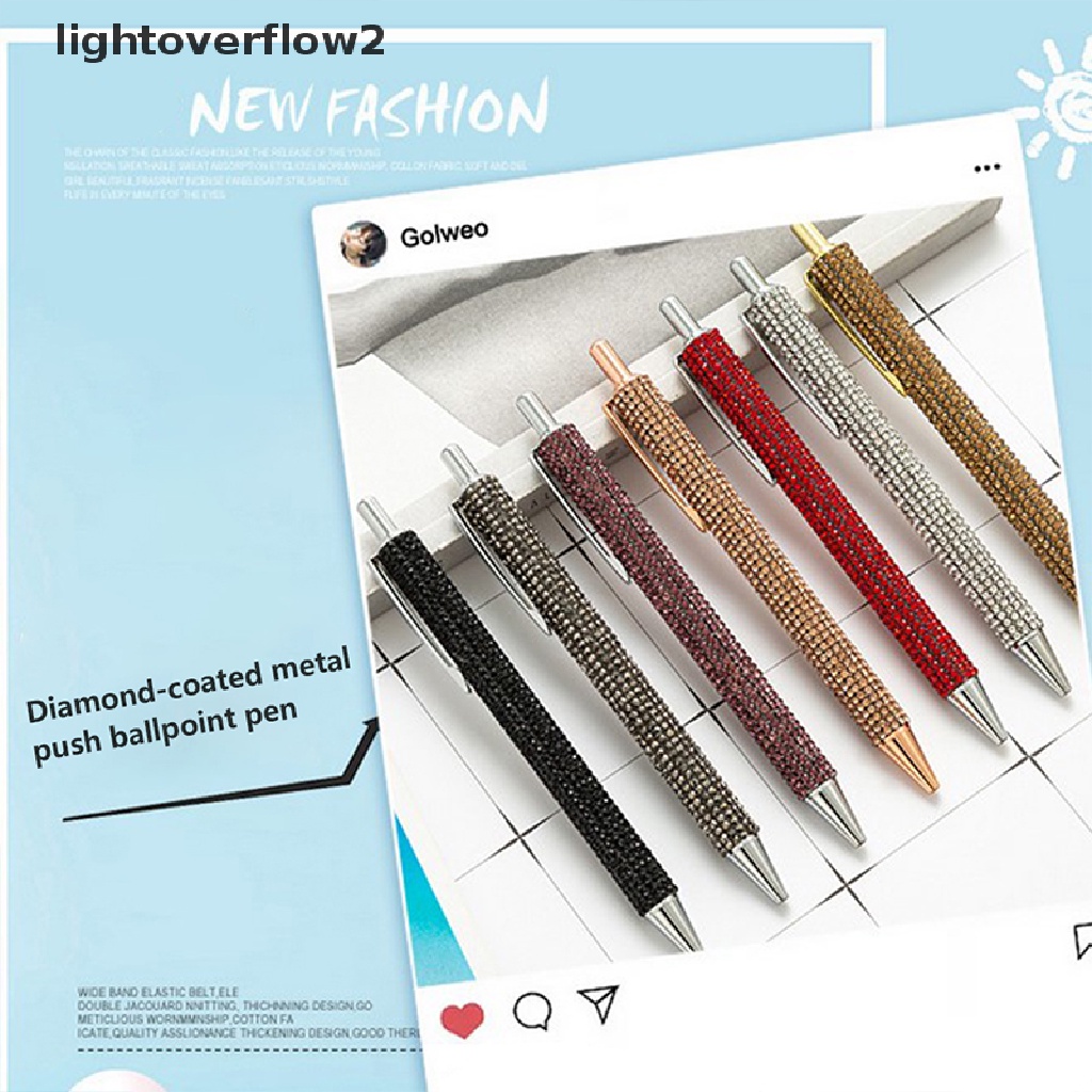 (lightoverflow2) Pulpen Tinta Hitam 0.5mm Dengan Glitter Untuk Kantor