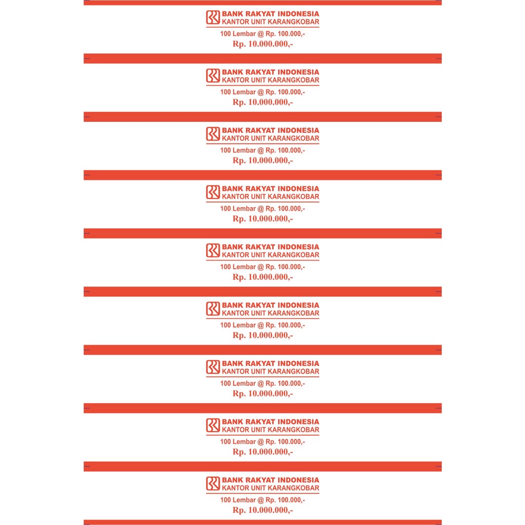CETAK BAN UANG BANDELAN UANG BRI BNI MANDIRI DLL