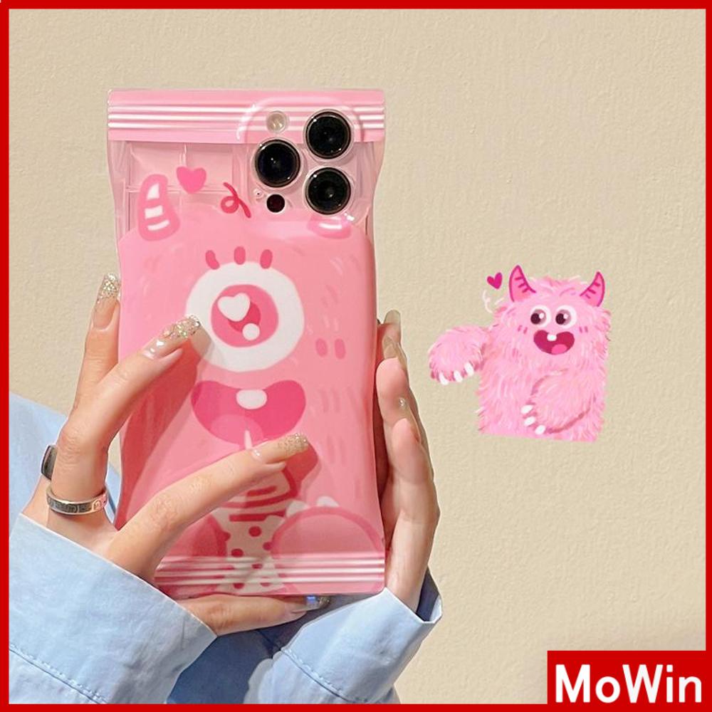 For iPhone 14 Pro Max iPhone Case Snack Bag TPU Soft Case Clear Case Airbag Shockproof Camera Cover Pink Cartoon Cute Compatible For iPhone 13 Pro Max 12 Pro Max 11 7plus XR