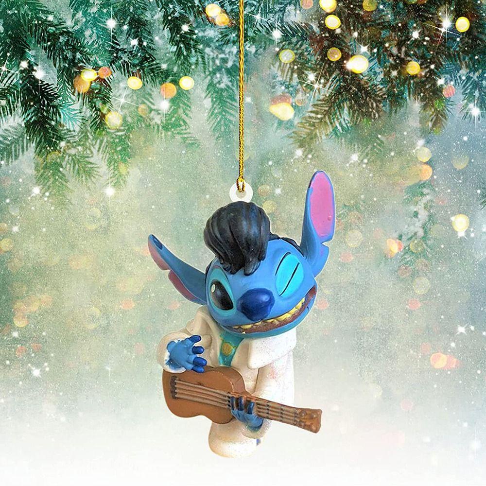 [Elegan] Natal Liontin Stitch Kartun Anime Gambar Dekorasi Rumah Gantungan Kunci Pemegang Hiasan Mobil Kerajinan Anak Perempuan Gantung Pendant
