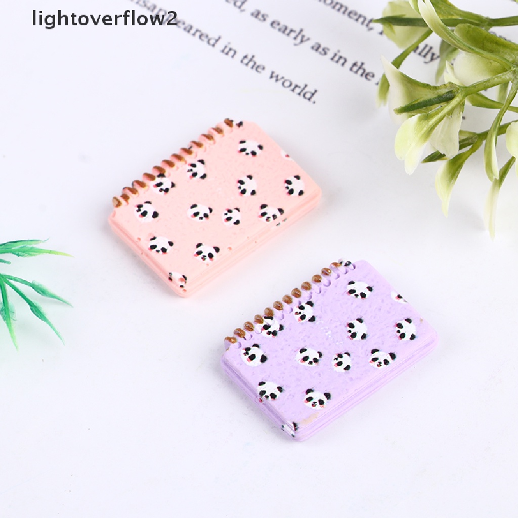 (lightoverflow2) 5pcs / Set Mainan Miniatur Panda Skala 1: 12 Untuk Dekorasi Rumah Boneka (ID)