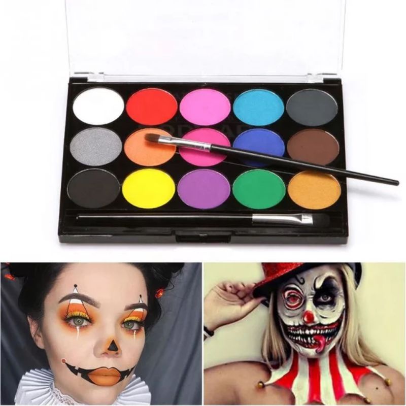 12 Warna Face Painting Body Painting DIY Face Make Up Cat Wajah