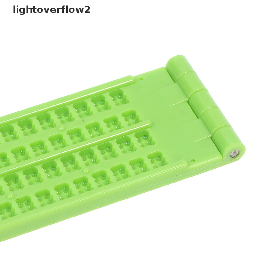 (lightoverflow2) Papan Tulis Braille Wrigate Slate Portable Praktis Bahan Plastik Dengan Stylus Untuk Sekolah