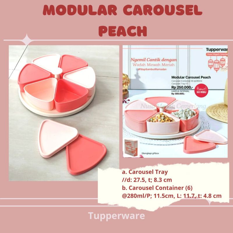 Modular Carousel Tupperware/ Toples snack Keluarga/ORI Tupperware