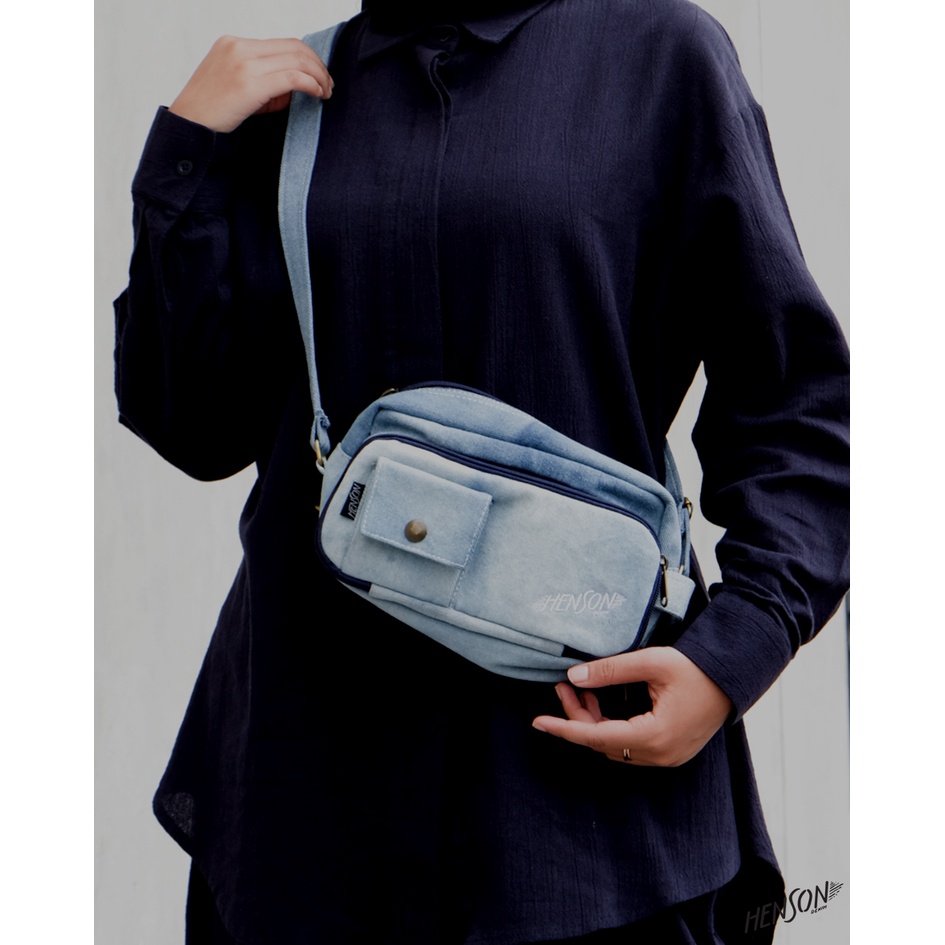 Tas Selempang Wanita Tas Dompet Pria Sling Bag Jeans Tas Selempang Tas Jeans Tas Bahu Shoulder Bag