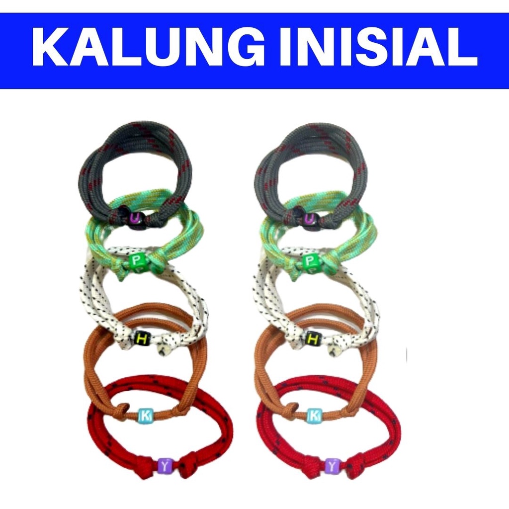 Kalung Tali Kucing Kitten Inisial Prusik Nama FEFARM
