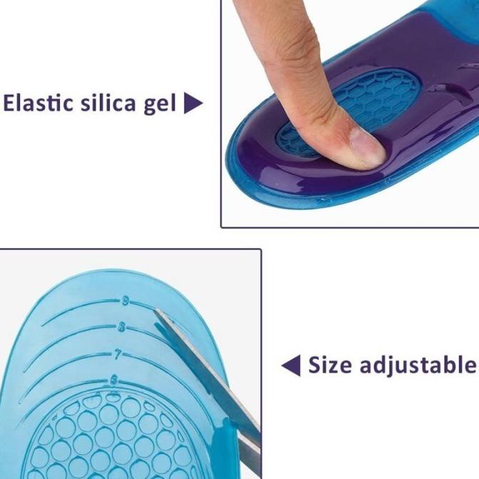 [BAYAR DI TEMPAT] 1 Pasang Insole Sepatu Gel Orthotic Arch Shock Anti Sakit dan Pegel - Insole Sepatu WANITA