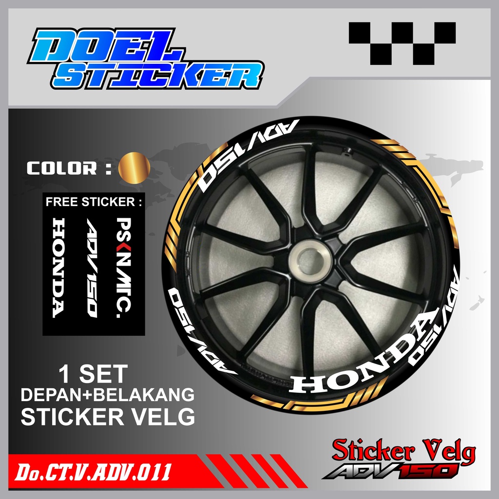 STICKER CUTTING LIST VELG HONDA ADV 150 VARIASI MOTOR DOEL 011