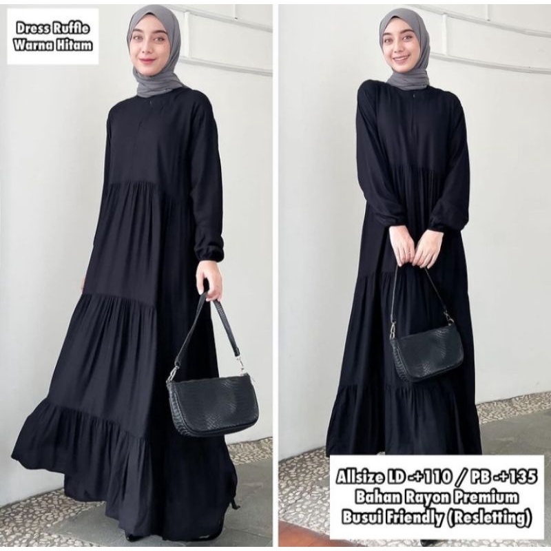 DRESS RUFFLE RAYON PREMIUM