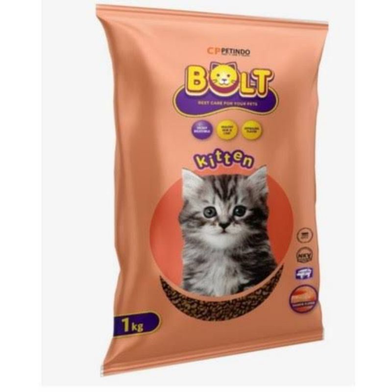 MAKANAN KUCING BOLT KITTEN SALMON 1KG