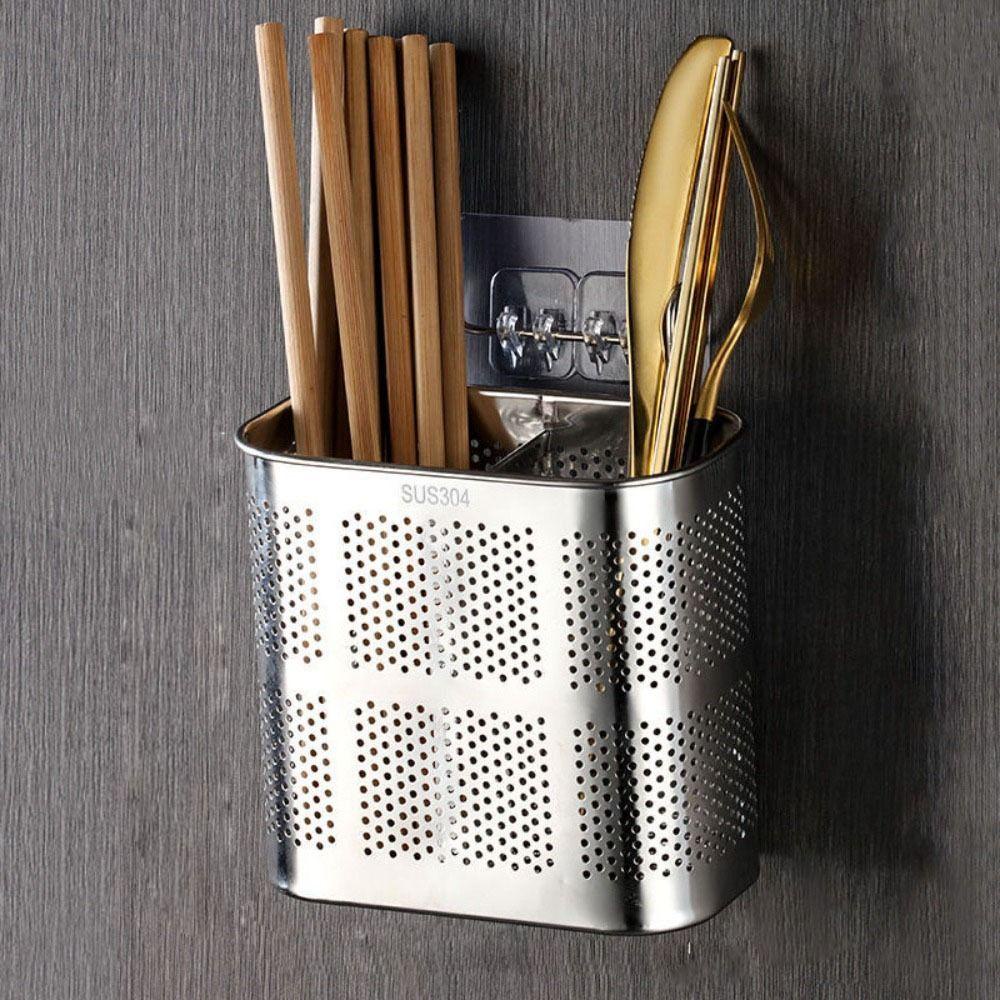 Tempat Sumpit Stainless Steel Nanas Tipe Gantung Kotak Penyimpanan Aksesoris Dapur Peralatan Masak Rak Organizer