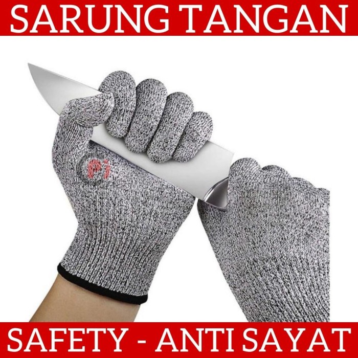 Sepasang Sarung Tangan Anti Sayat Tahan Potong Cut Resitance Glove