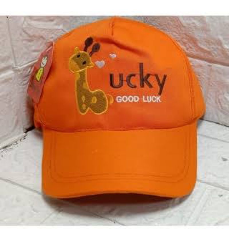Topi Anak Good Lucky Request Nama Topi Anak Costum Nama Topi Bordir Nama