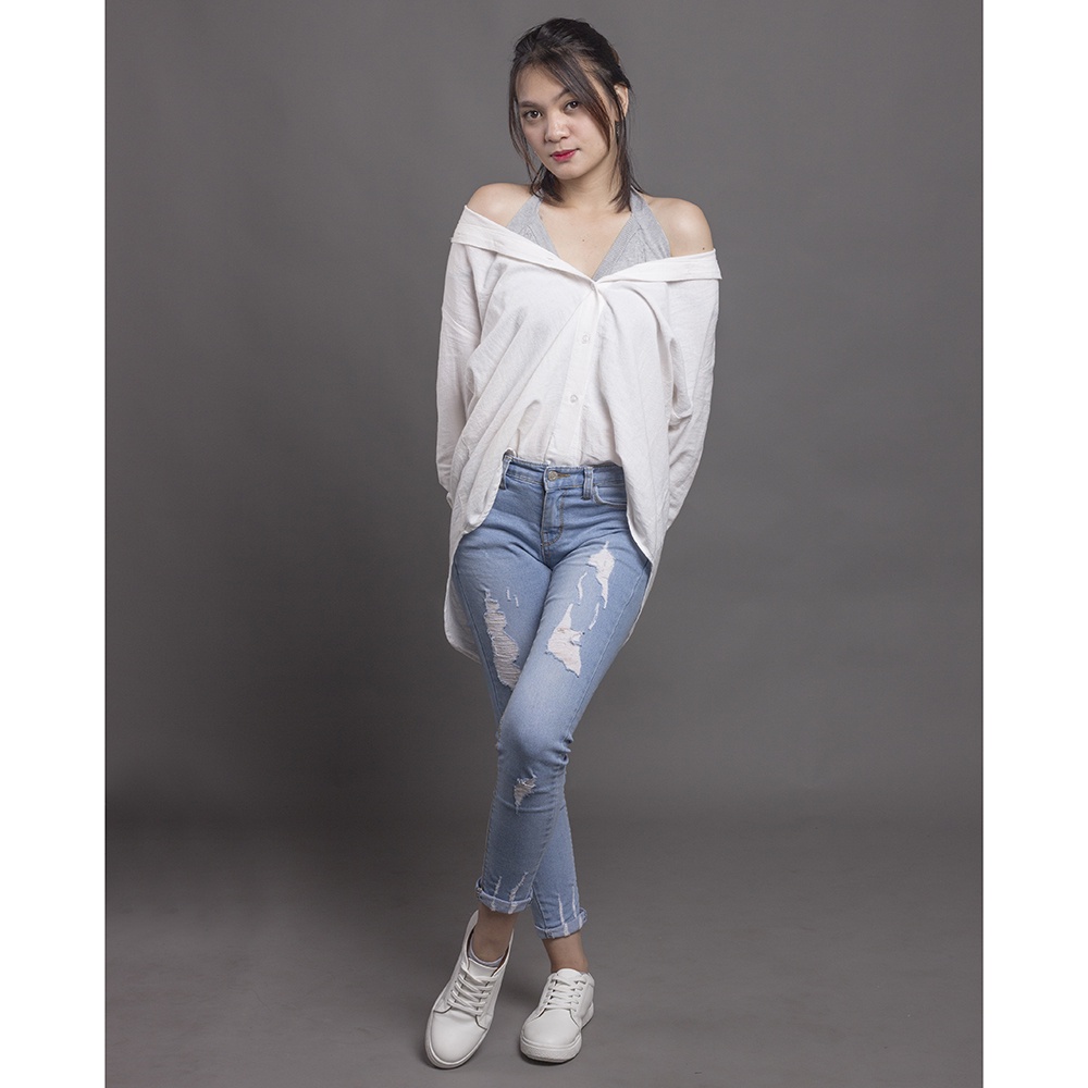 DYLA WHITE |ManNeedMe x NAZ| Sepatu Sneakers Wanita Casual Sepatu Wanita ORIGINAL