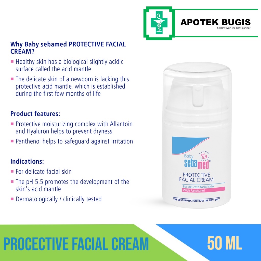 Sebamed protective facial cream 50ml / Krim Muka Bayi 50 ml sebamed baby | cream muka bayi