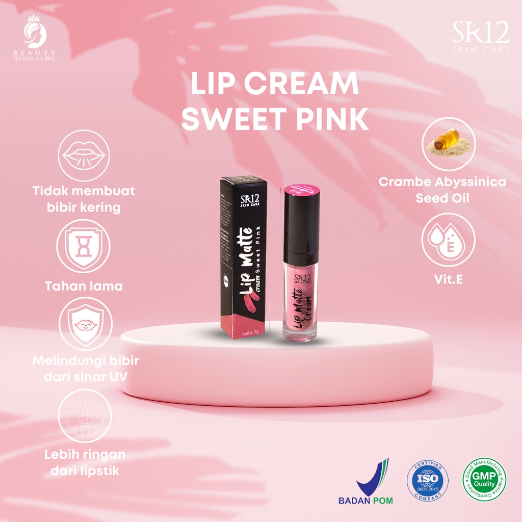 Lip Matte Cream Lip Cream Lembut Tahan Lama Lip Krim Mini Lipmatte Cream Pewarna Bibir Alami Perawatan Bibir