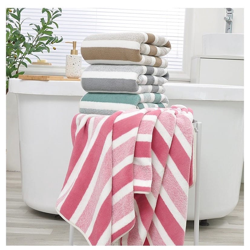 Handuk mandi 50x100cm Salur New handuk dewasa big star Handuk Anak lembut Import