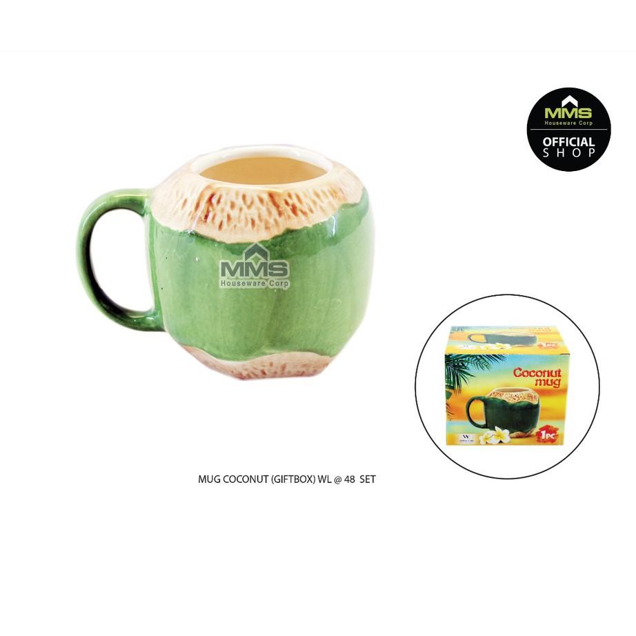 Diskon✔️MMS (3 PCS) Mug Keramik Coconut White Line|SQ7