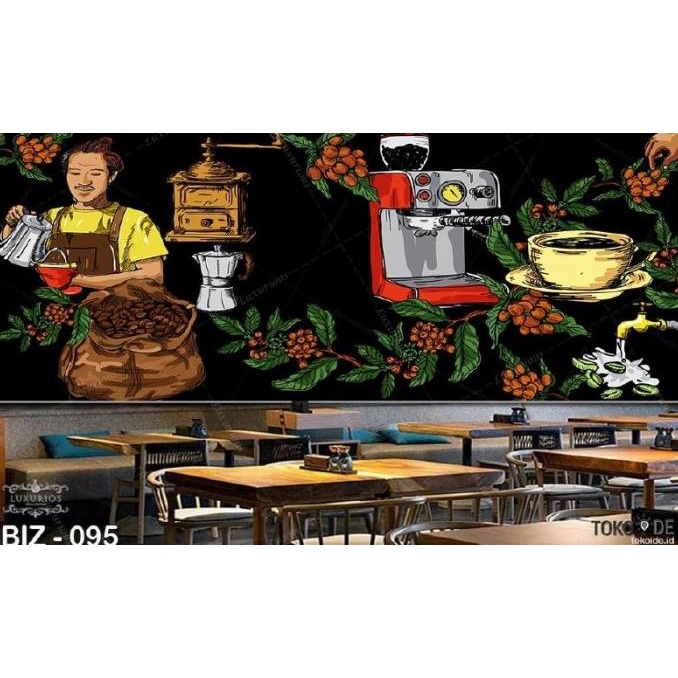 WALLPAPER 3D WALLPAPER CUSTOM CAFE RESTAURANT