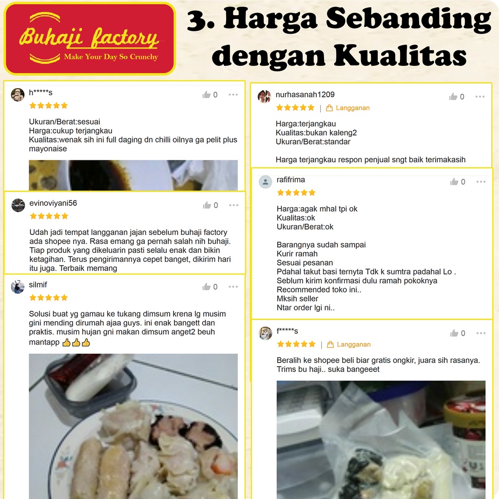 Dimsum Ayam Frozen Food Big Pack Vacum Free Mayones &amp; Chili Oil Home Made by Buhaji Factory Bandung