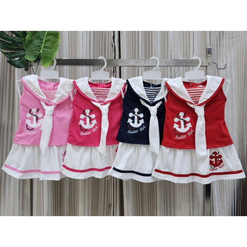 Baju bayi perempuan stelan Rok captainbaby girl