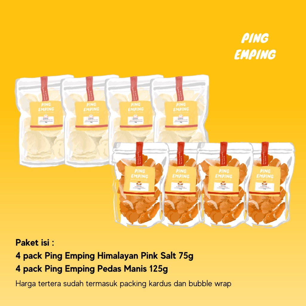 

Paket Box Ping Emping 4 Original, 4 Pedas Manis
