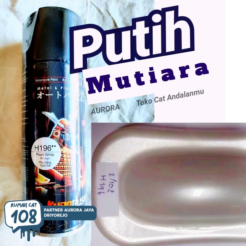 

Pilox Samurai Pearl White H196 Putih Mutiara Metalik Metallic Honda Cat Pilok Tahan Bensin 400ml